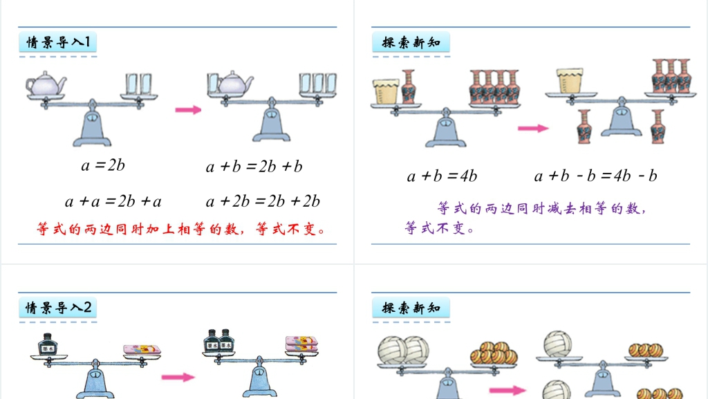 人教版五年级数学上册第5单元简易方程5等式的性质PPT课件 人教版五年级数学上册第5单元简易方程5等式的性质PPT课件