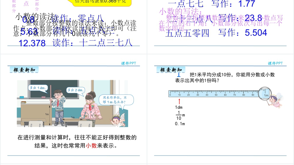 人教版小数的意义PPT课件 人教版小数的意义PPT课件