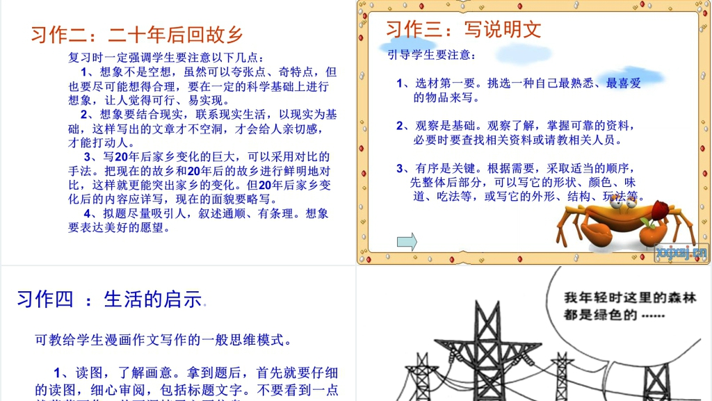 小学第九册语文习作复习要求和建议PPT课件 小学第九册语文习作复习要求和建议PPT课件