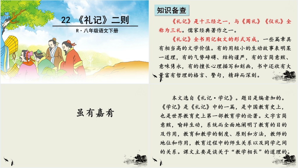 八年级语文下册22《礼记》二则PPT优秀课件 八年级语文下册22《礼记》二则PPT优秀课件