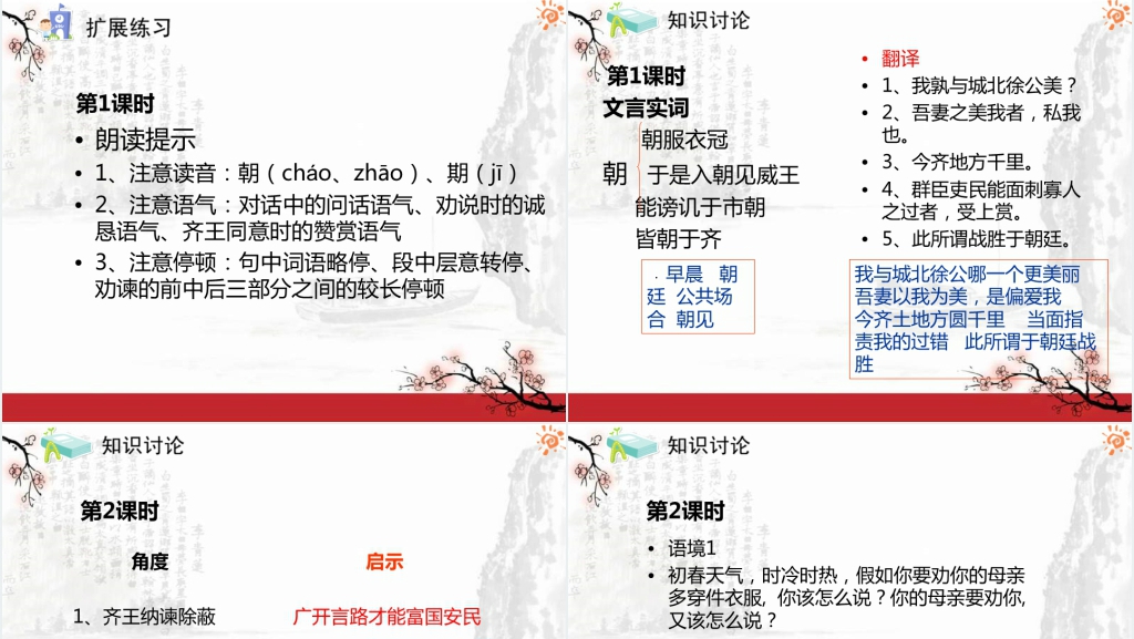 九年级下册邹忌讽齐王纳谏PPT课件 九年级下册邹忌讽齐王纳谏PPT课件