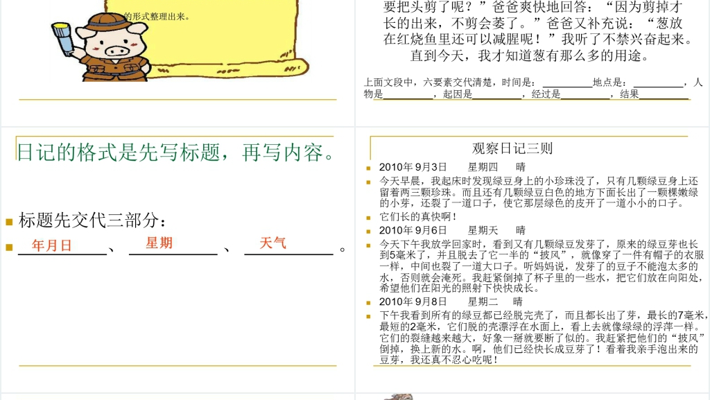 三年级观察日记PPT课件 三年级观察日记PPT课件