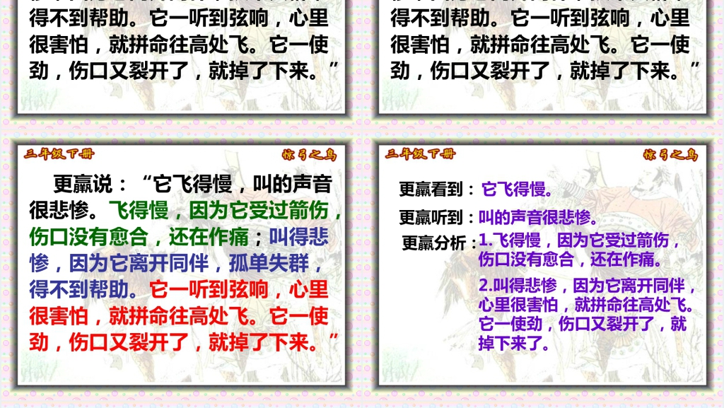 三年级下册惊弓之鸟PPT课件 三年级下册惊弓之鸟PPT课件