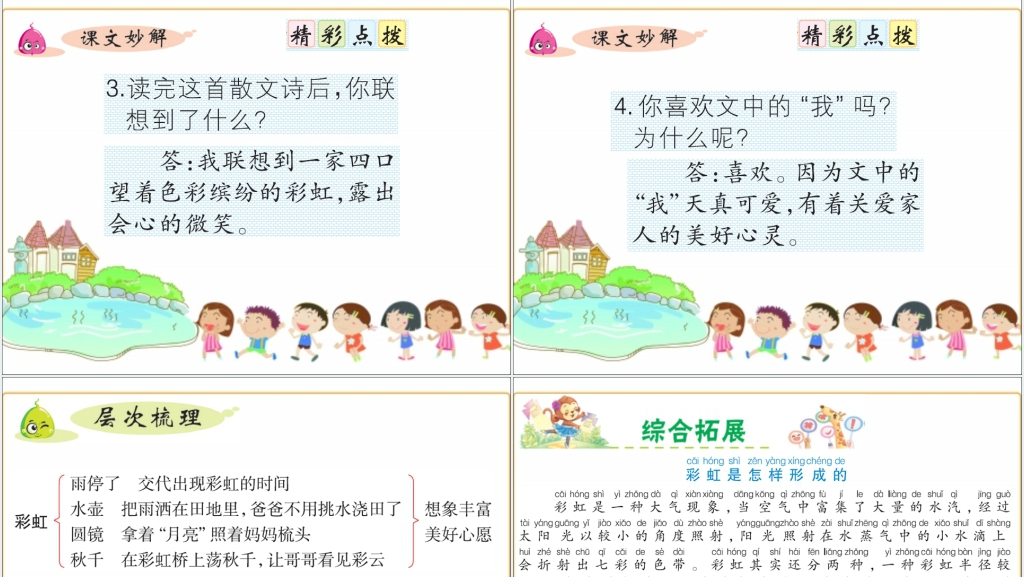 小学一年级下册彩虹PPT课件 小学一年级下册彩虹PPT课件