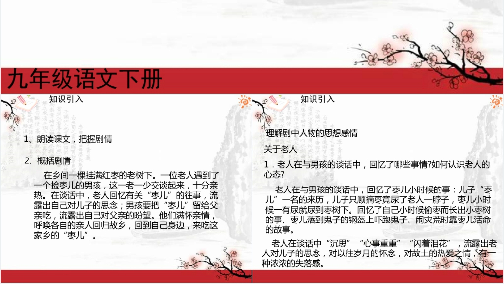 初中语文枣儿PPT课件 初中语文枣儿PPT课件