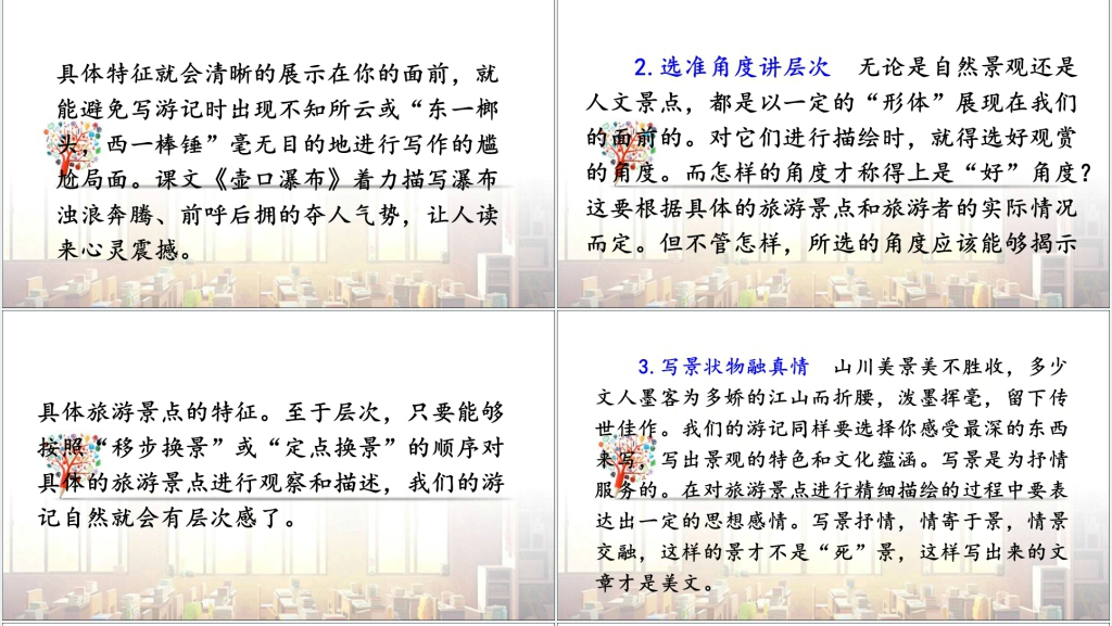 八年级语文下册写作学写游记PPT优秀课件 八年级语文下册写作学写游记PPT优秀课件