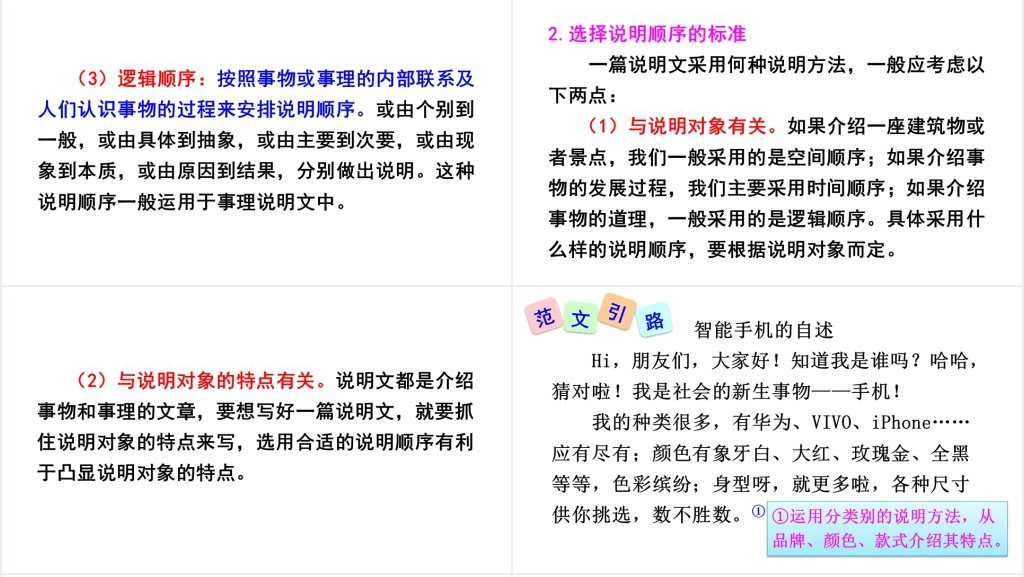写作说明的顺序教案PPT课件 写作说明的顺序教案PPT课件