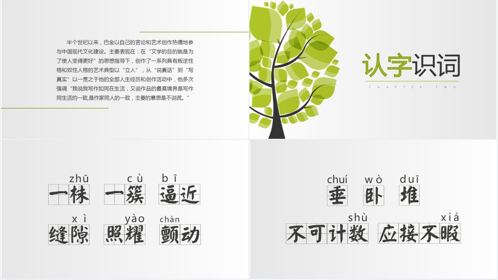 人教版四年级语文《鸟的天堂》课文PPT课件 人教版四年级语文《鸟的天堂》课文PPT课件