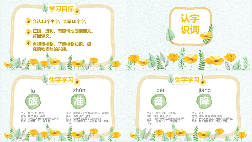 人教版二年级语文上册《植物妈妈有办法》第3课课文PPT课件 人教版二年级语文上册《植物妈妈有办法》第3课课文PPT课件