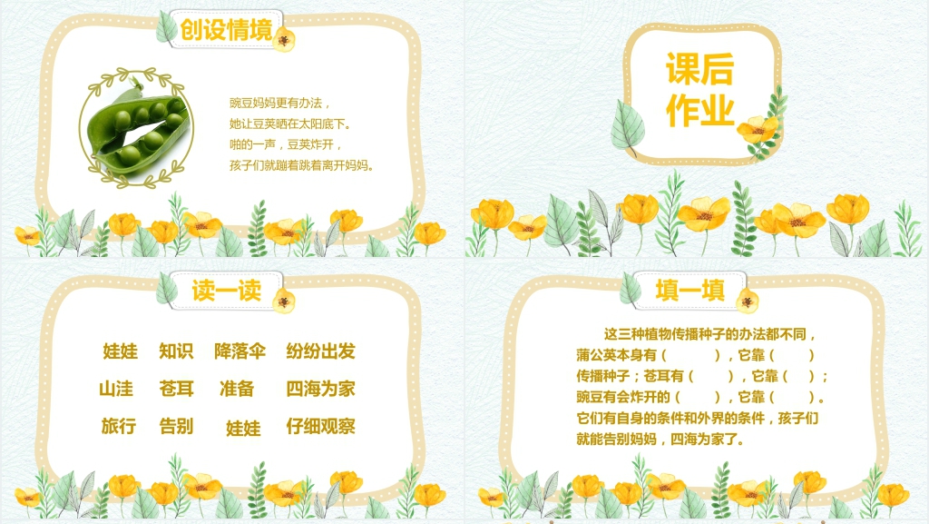 人教版二年级语文上册《植物妈妈有办法》第3课课文PPT课件 人教版二年级语文上册《植物妈妈有办法》第3课课文PPT课件
