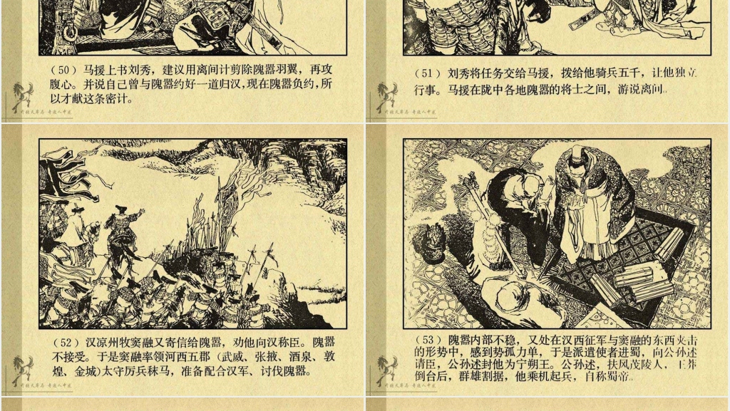 《刘秀》连环画故事PPT模板 《刘秀》连环画故事PPT模板