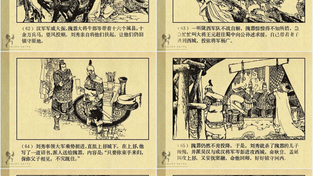 《刘秀》连环画故事PPT模板 《刘秀》连环画故事PPT模板