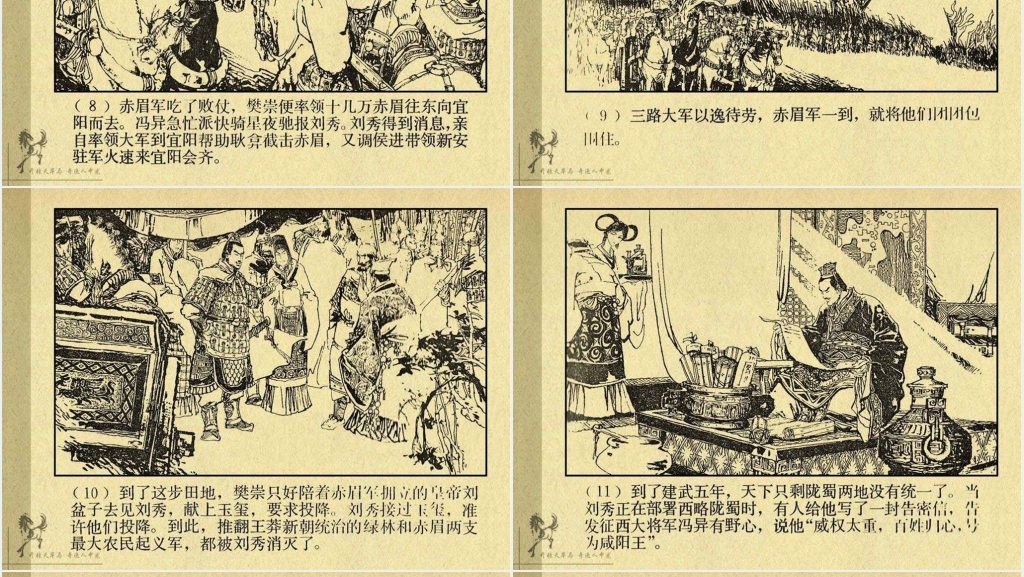 《刘秀》连环画故事PPT模板 《刘秀》连环画故事PPT模板