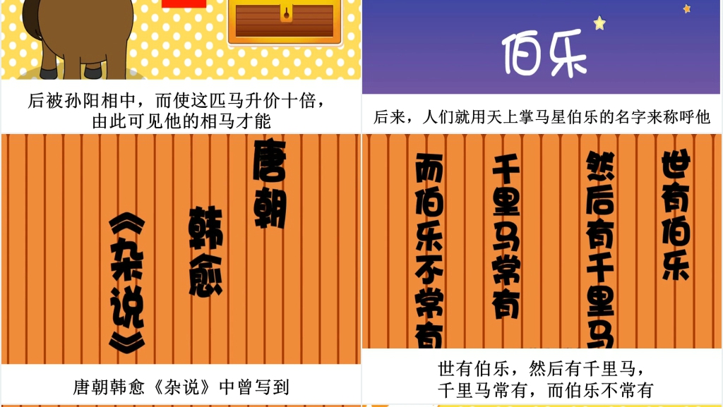 伯乐识马成语故事演讲PPT