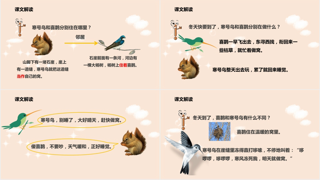 人教版小学二年级语文上册《寒号鸟》PPT课件优秀 人教版小学二年级语文上册《寒号鸟》PPT课件优秀