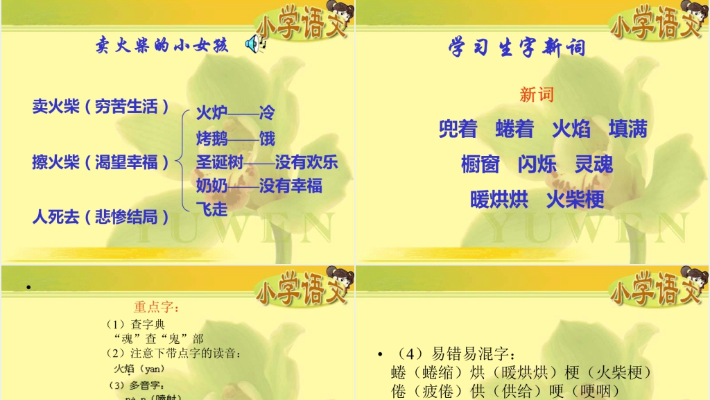 卖火柴的小女孩课文PPT课件 卖火柴的小女孩课文PPT课件