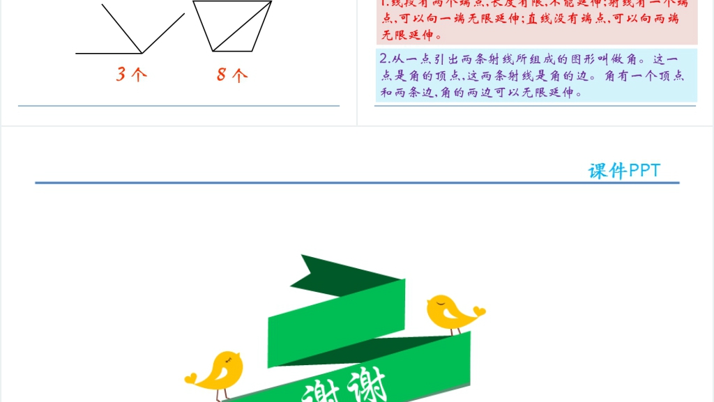 人教实验版四年级数学上册第3单元角的度量1线段、直线、射线和角PPT课件 人教实验版四年级数学上册第3单元角的度量1线段、直线、射线和角PPT课件