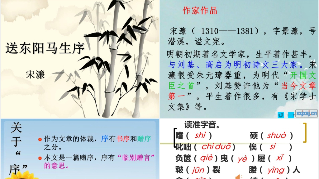 九年级下册语文《送东阳马生序》PPT图文优秀课件 九年级下册语文《送东阳马生序》PPT图文优秀课件