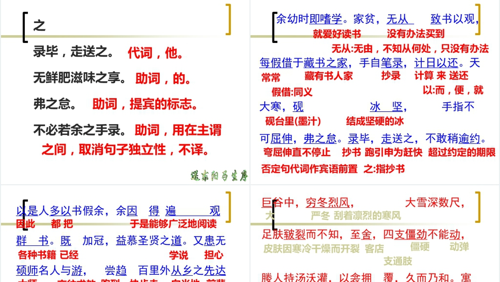 九年级下册语文《送东阳马生序》PPT图文优秀课件 九年级下册语文《送东阳马生序》PPT图文优秀课件