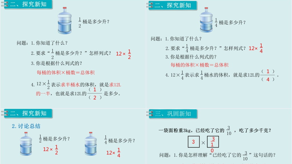 六年级上册数学分数乘法的意义2PPT 六年级上册数学分数乘法的意义2PPT