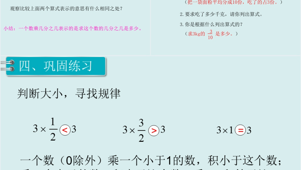 六年级上册数学分数乘法的意义2PPT 六年级上册数学分数乘法的意义2PPT