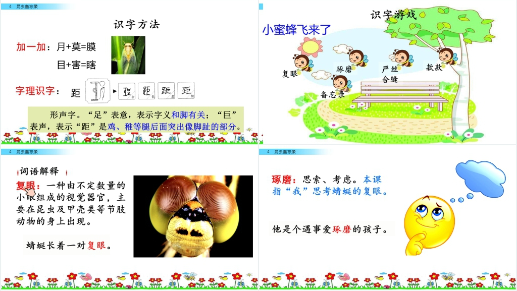 人教版三年级语文下册《昆虫备忘录》PPT课件 人教版三年级语文下册《昆虫备忘录》PPT课件