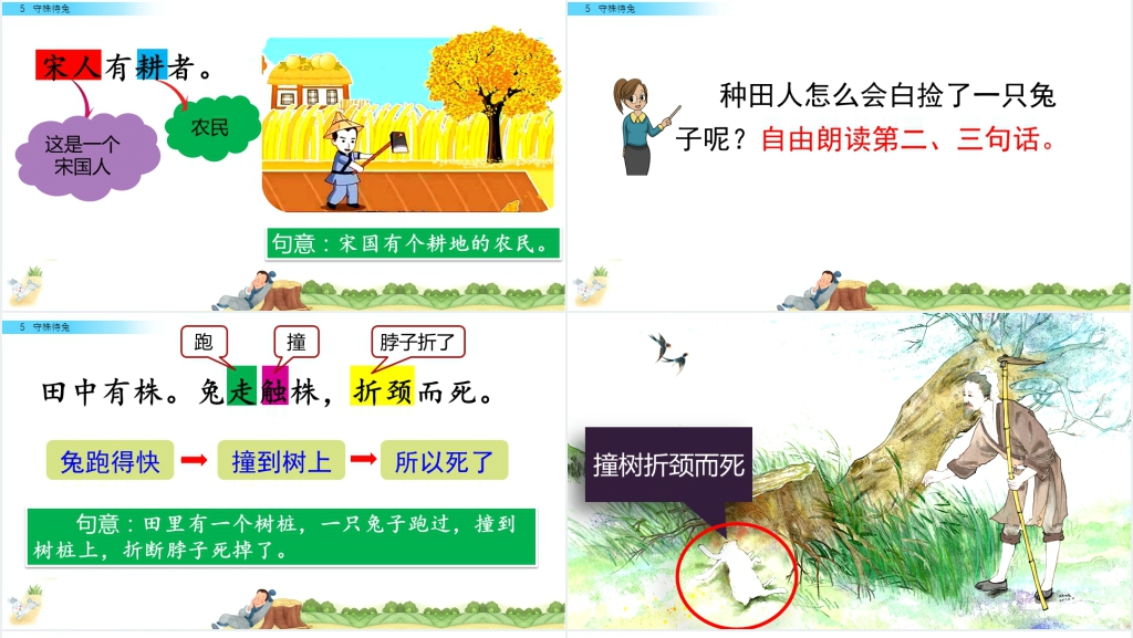 人教版语文三年级下册守株待兔PPT课件 人教版语文三年级下册守株待兔PPT课件