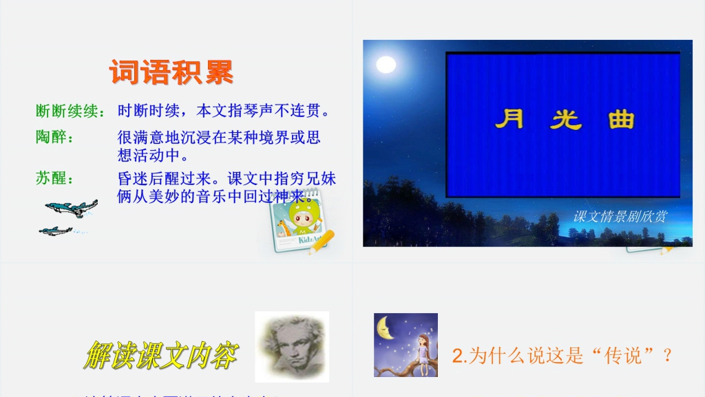 六年级语文月光曲课文PPT课件 六年级语文月光曲课文PPT课件
