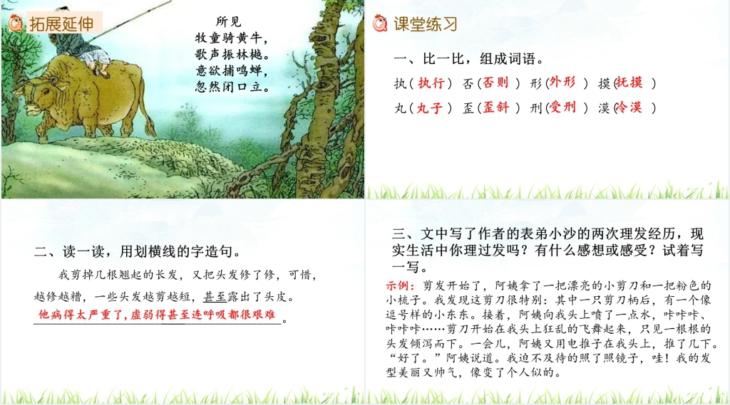 小学三年级语文剃头大师PPT课件 小学三年级语文剃头大师PPT课件