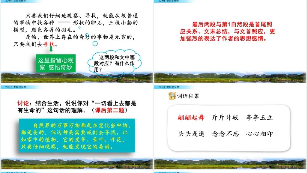 人教版三年级下册我们奇妙的世界PPT 人教版三年级下册我们奇妙的世界PPT