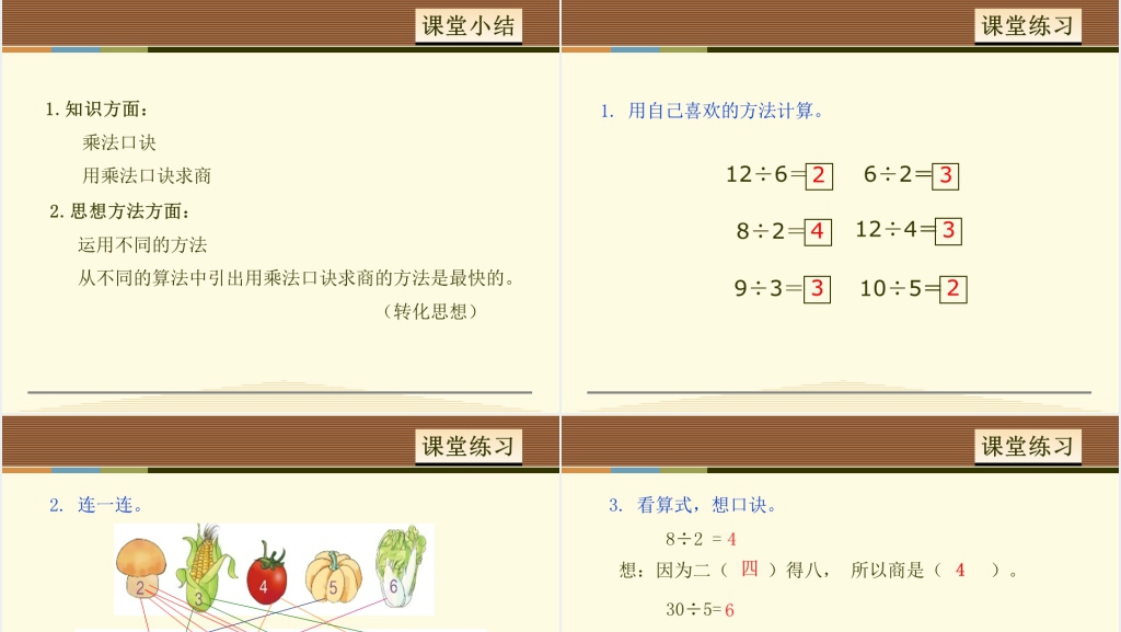 用2-6的乘法口诀求商(第一课)1PPT课件 用2-6的乘法口诀求商(第一课)1PPT课件