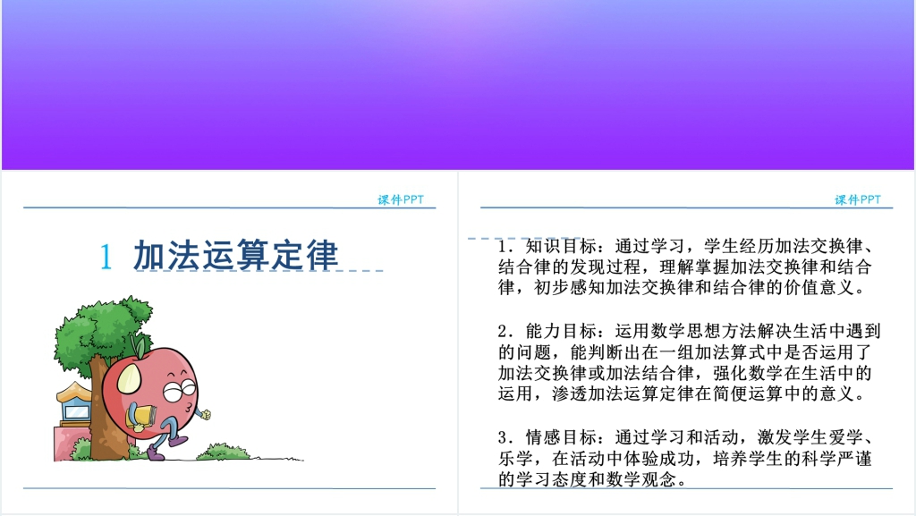 数学加法运算定律讲课PPT课件 数学加法运算定律讲课PPT课件