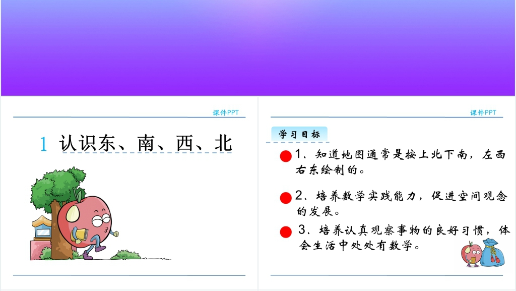 人教版小学认识东、南、西、北PPT课件 人教版小学认识东、南、西、北PPT课件
