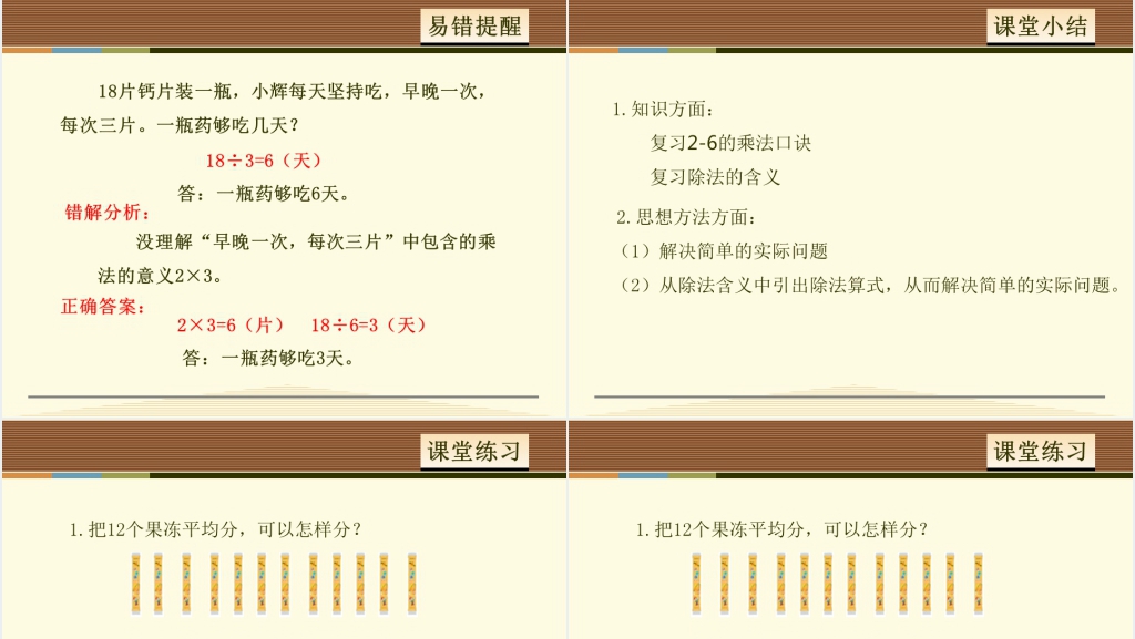 人教版数学复习2~6乘法口诀PPT课件 人教版数学复习2~6乘法口诀PPT课件