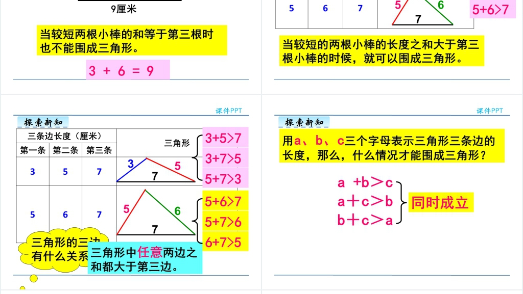 小学数学三角形的三边关系PPT课件 小学数学三角形的三边关系PPT课件