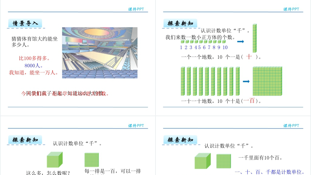 人教版1000以内数的认识PPT课件 人教版1000以内数的认识PPT课件