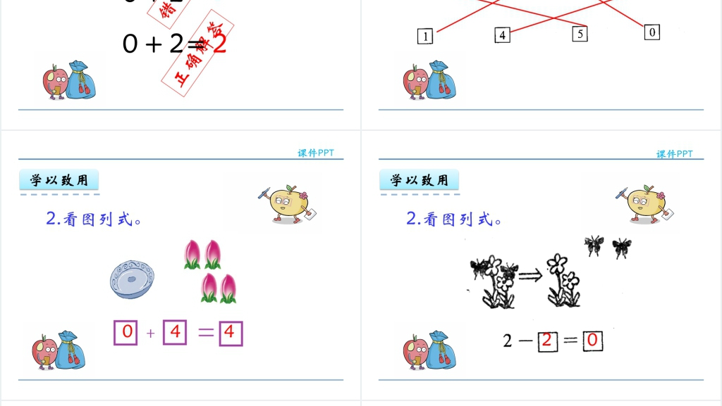 人教实验版一年级数学上册第3单元1~5的认识和加减法0的认识和7.0的加减法PPT课件 人教实验版一年级数学上册第3单元1~5的认识和加减法0的认识和7.0的加减法PPT课件