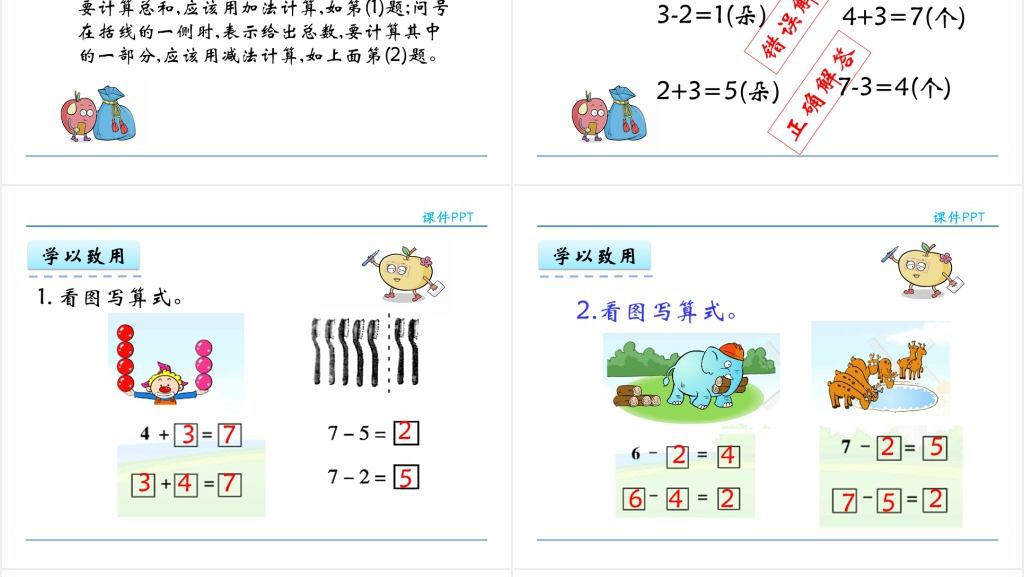 一年级数学6和7的加减法教学设计PPT课件 一年级数学6和7的加减法教学设计PPT课件