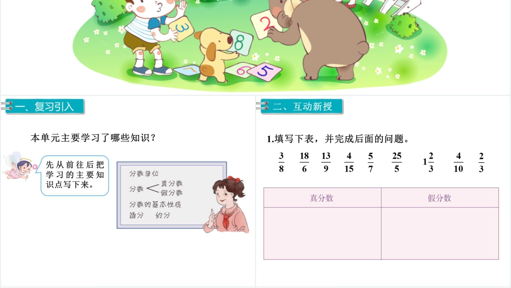 五年级数学下册分数的意义和性质整理与复习(第13课时)PPT课件 五年级数学下册分数的意义和性质整理与复习(第13课时)PPT课件