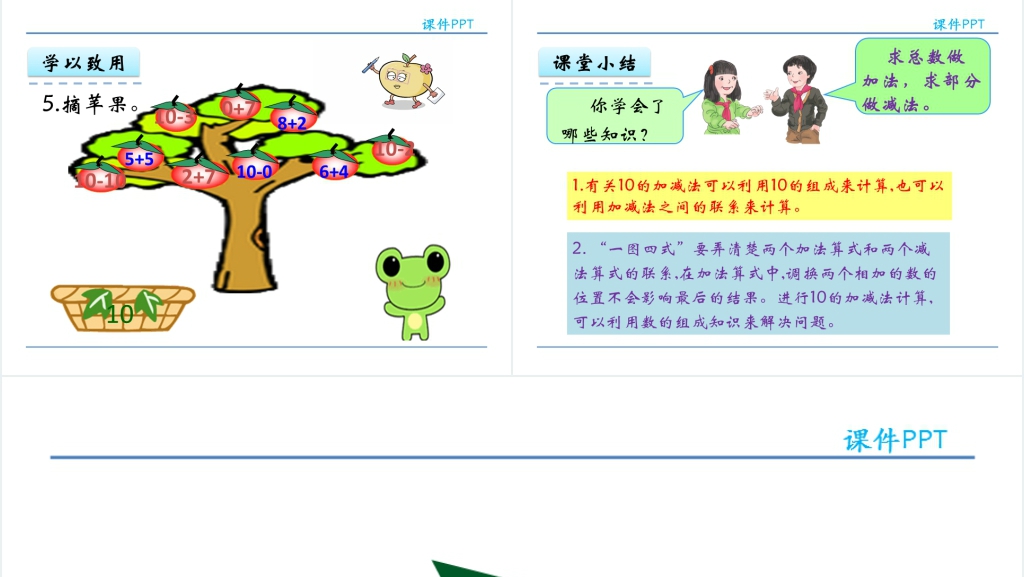 一年级下册数学10的加减法PPT课件 一年级下册数学10的加减法PPT课件