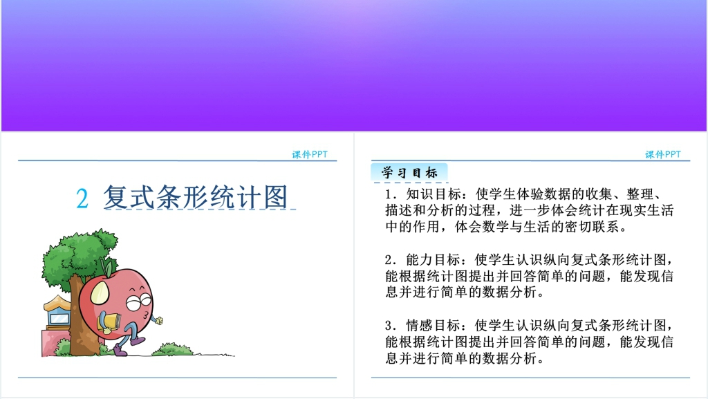 人教版四年级数学下册复式条形统计图PPT课件 人教版四年级数学下册复式条形统计图PPT课件