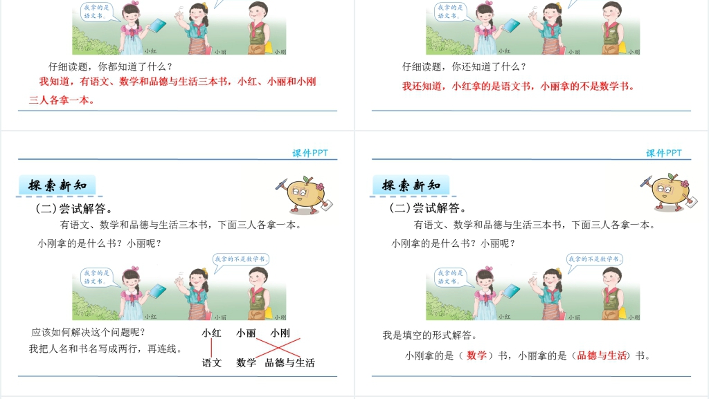 人教版二年级数学下册数学广角-推理1PPT课件 人教版二年级数学下册数学广角-推理1PPT课件