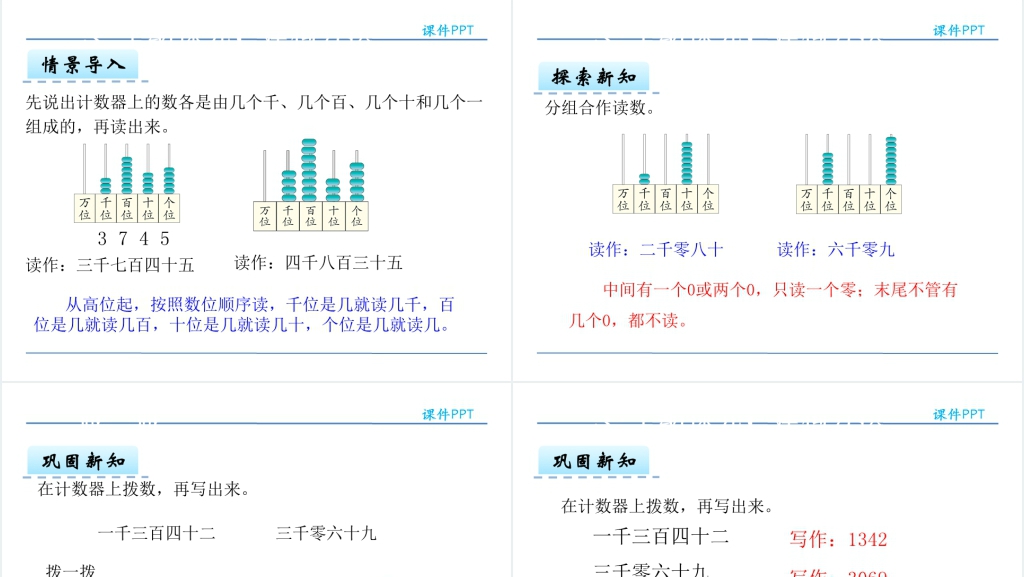 10000以内数的读法和写法PPT课件 10000以内数的读法和写法PPT课件