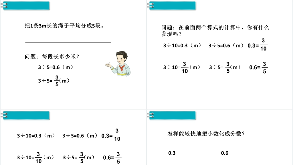 人教版五年级数学下册分数和小数的互化PPT课件 人教版五年级数学下册分数和小数的互化PPT课件