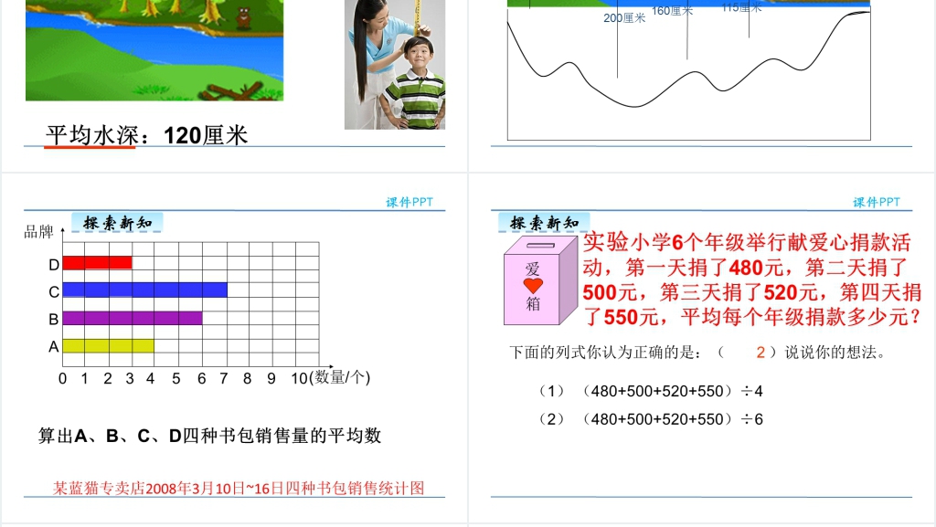 人教版四年级下册平均数PPT课件 人教版四年级下册平均数PPT课件