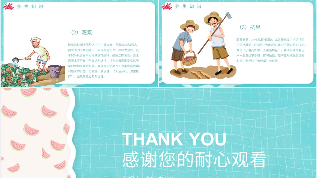 大暑节气习俗PPT模板 大暑节气习俗PPT模板