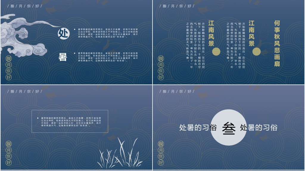 介绍处暑节气的特点PPT模板 介绍处暑节气的特点PPT模板