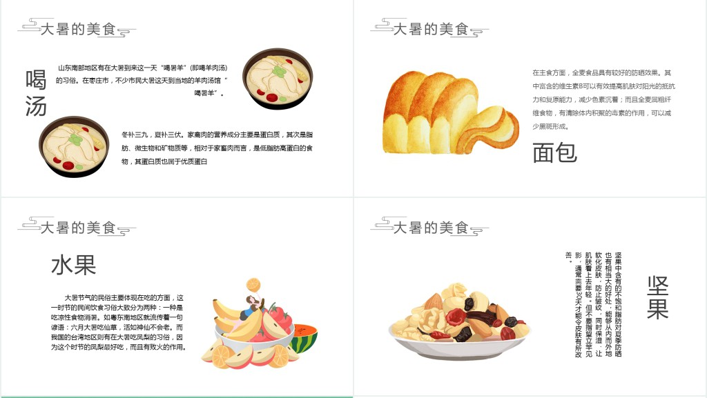 二十四节气大暑详细介绍PPT模板 二十四节气大暑详细介绍PPT模板