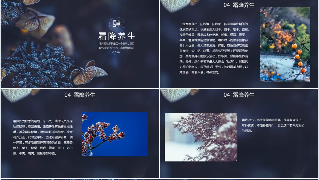 中国节气霜降PPT模板 中国节气霜降PPT模板