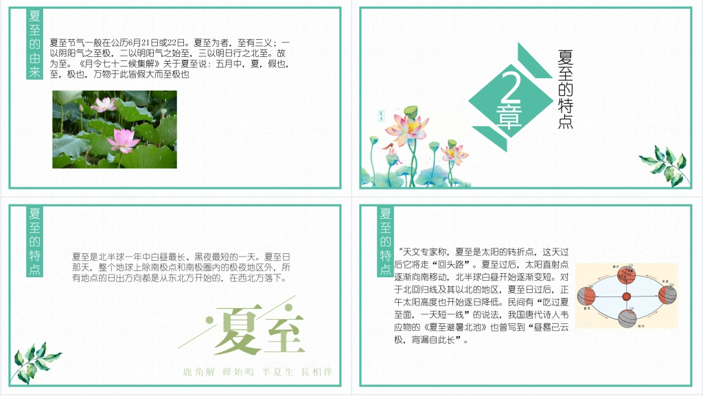 夏至节气活动PPT模板 夏至节气活动PPT模板